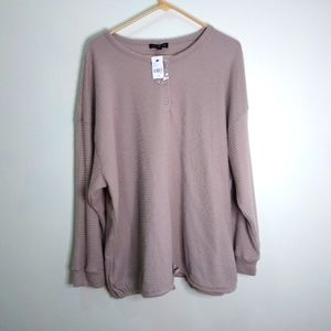 !! Clearance!! NWT Lane Bryant 2021 Light Brown Loungewear Top, size 22/24